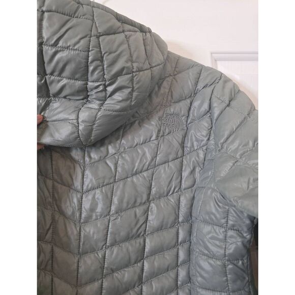 The North Face Women's Puffer Long Coat Gray Grey Size M - Picture 8 of 12